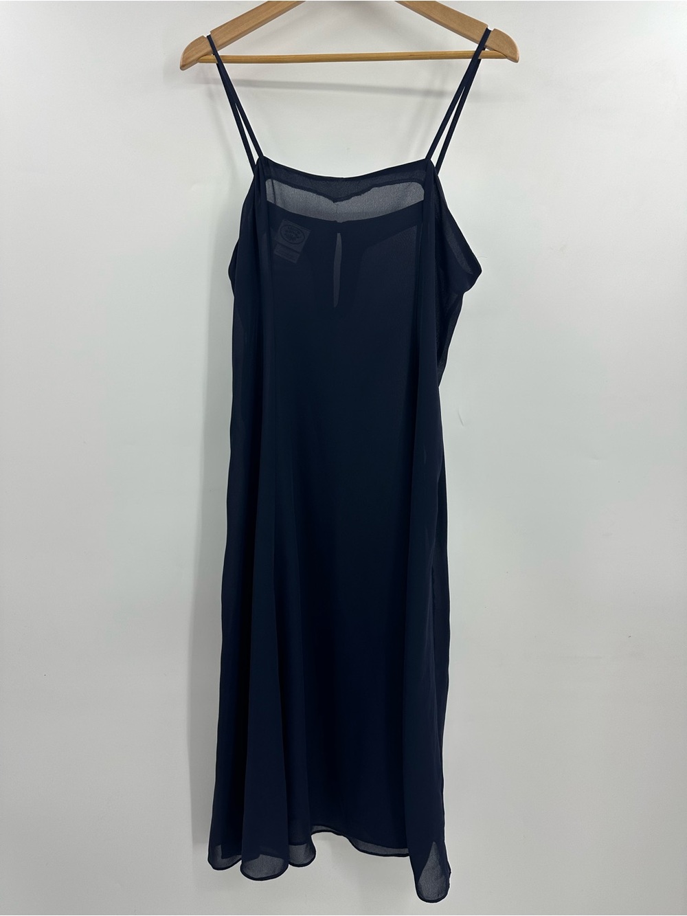 Vintage Laura Ashley Black Sheer Slip Chemise Nightgown